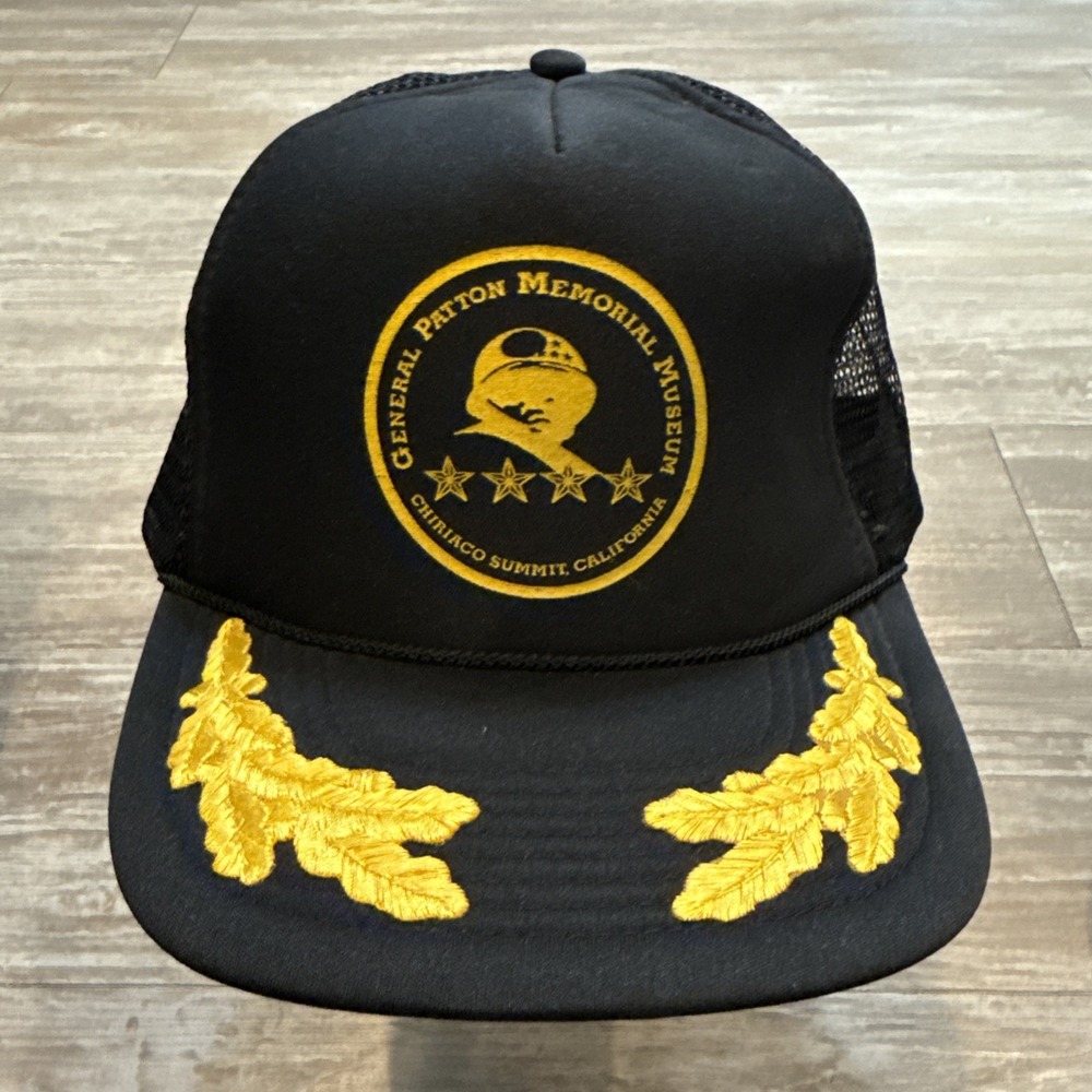 Vintage General Patton Museum Trucker Mesh Snap Back Ball Cap One Size Fits All